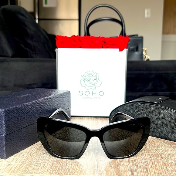 Pale Blue Dot Koio Soho Nyc Prada Cat Eye/ Butterfly Sunglasses